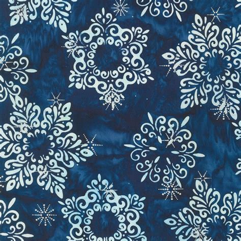 batik fabric with metallic snowflake|Artisan Batiks Winter Wonderland .